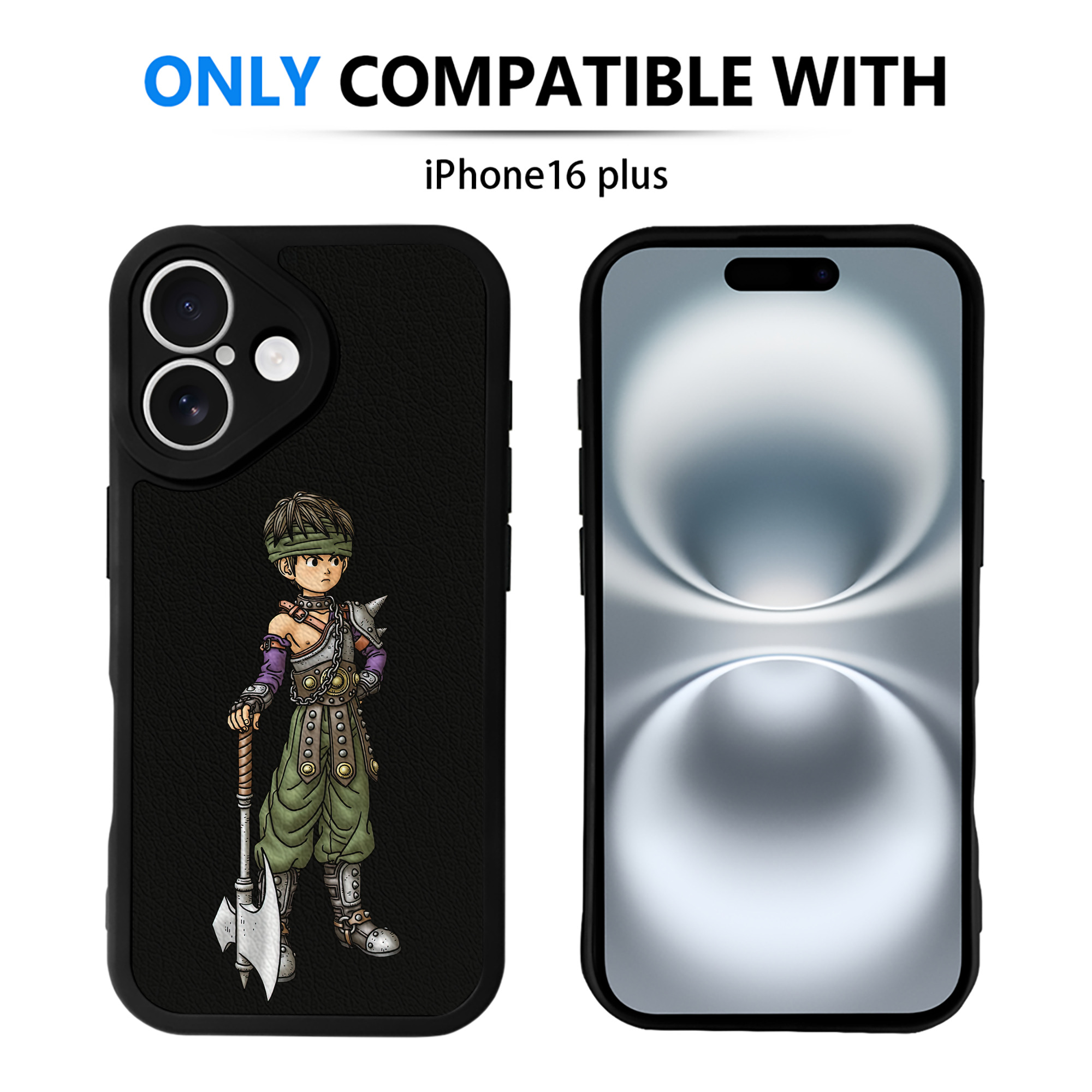 （画像用） ドラゴンクエスト Doragon Kuesuto Dragon Quest 【iPhone 16シリーズ対応】シリコンスマホケース（レザー調） 材質：シリコン